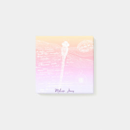 Bloco De Notas Libélula personalizada com gradiente pastéis