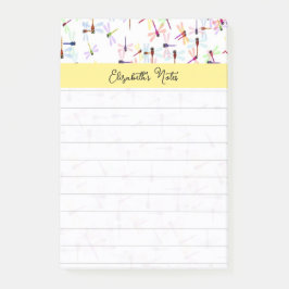 Bloco De Notas Libélulas coloridas personalizadas