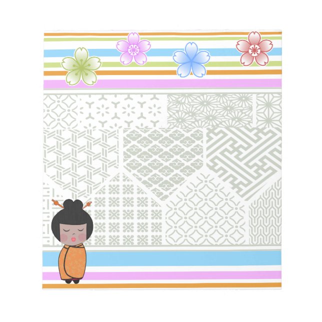 Bloco De Notas libélulas kokeshi (Frente)