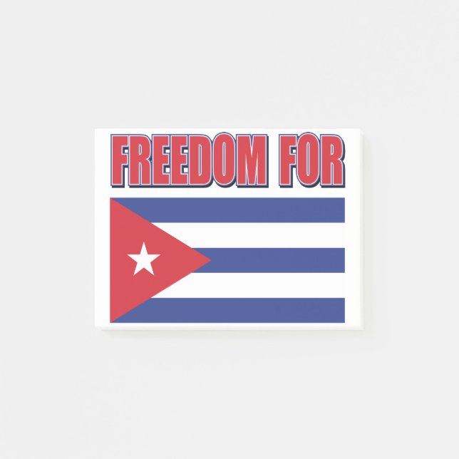 Bloco De Notas Liberdade Para Cuba Bandeira Cubana (Frente)