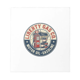 Bloco De Notas Liberty Gas Co Patriótico Estação de Gasolina Patr