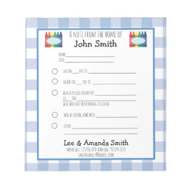 Bloco De Notas Licença de Nota da Escola Crayon Primária