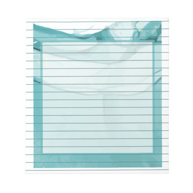 Bloco De Notas Light Blue Marble Elegant Modern Pattern (Frente)