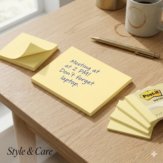 Bloco De Notas Light Canary Simples 4" x 3" (Light Canary Simple 4 x 3 Post-it Notes)