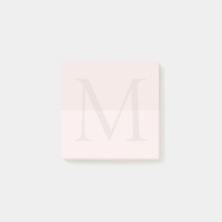 Bloco De Notas Light Pink Monogram Initial 
