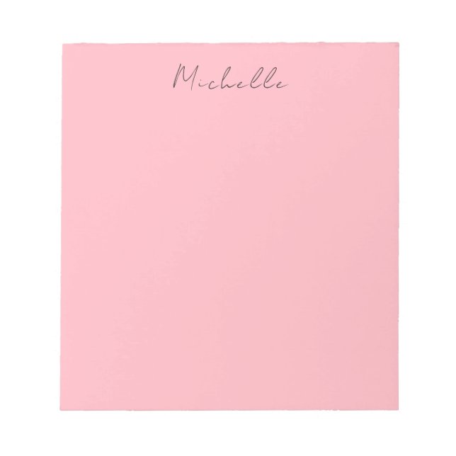 Bloco De Notas Light Pink Professional Unique Classic Handwriting (Frente)