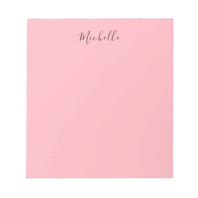Bloco De Notas Light Pink Professional Unique Classic Handwriting (Frente)