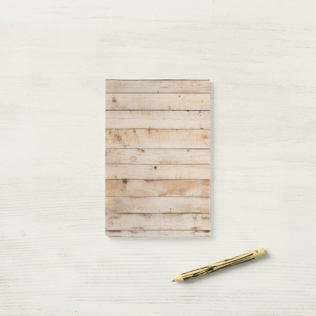 Bloco De Notas Light Woodgrain Barnboard (Na mesa)