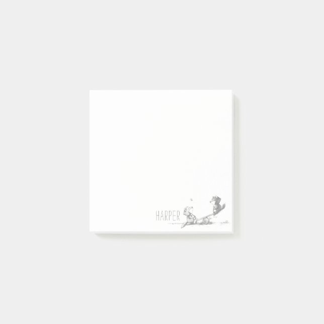 Bloco De Notas Lil Wolf See-Saw Posta Notas (Frente)