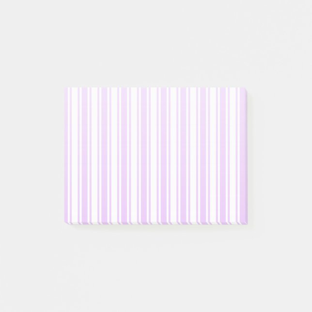 Bloco De Notas Lilac, púrpura e tiras doces brancas (Frente)