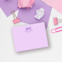 Lilás Roxo Minimal Limpo Iniciais