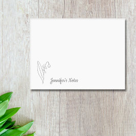 Bloco De Notas Lily Botânica da Flor de Arte da Linha do Vale