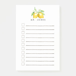 Bloco De Notas Limão Fresco Personalizado Para Fazer