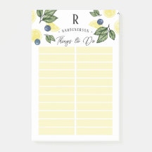 Limão Personalizado para Fazer Lista de Notas de P
