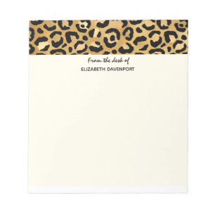 Bloco De Notas Limite de padrão de impressão do Leopard selvage