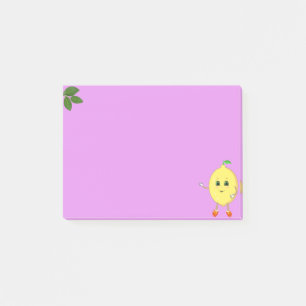 Bloco De Notas Limoeiro feliz fofo em violeta