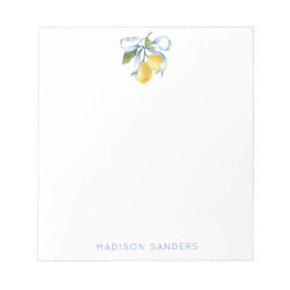 Bloco De Notas Limões de Arco Azul de Cores Aquáticas Personaliza