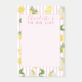 Bloco De Notas Limonada de limões personalizados com cor de água 