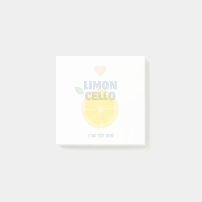Bloco De Notas Limoncello de amor transparente personalizável (Frente)