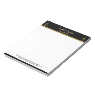 Bloco De Notas Limpeza E Faixa Douradas