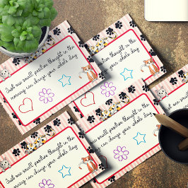 Bloco De Notas Linda cor vermelha com patas gatinhos bonitos de 4