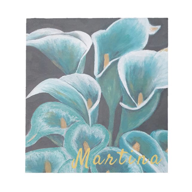 Bloco De Notas Linda Flor Personalizada (Frente)