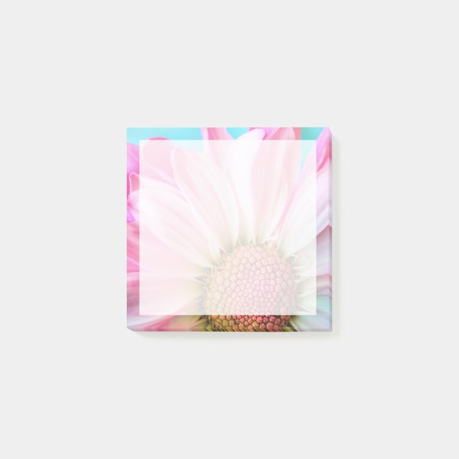 Bloco De Notas Linda Flor Rosa Fechar Foto (Frente)