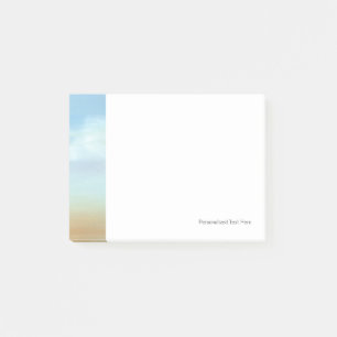 Bloco De Notas Linda paisagem com nuvens Fluffy