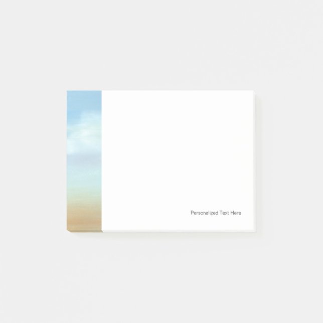 Bloco De Notas Linda paisagem com nuvens Fluffy (Frente)