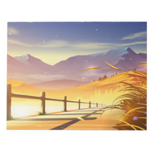 Bloco De Notas Linda paisagem montanhosa