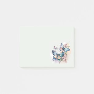 Bloco De Notas Lindas borboletas e flores