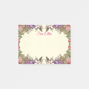 Bloco De Notas Lindas Flores 987 Notas de Posto