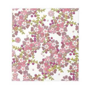 Bloco De Notas Lindas flores de vidro