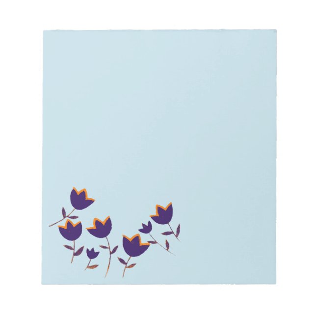Bloco De Notas lindas ideias florais. (Frente)