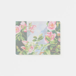 Bloco De Notas Lindas rosas cor-de-rosa, rosas vermelhas, floral 