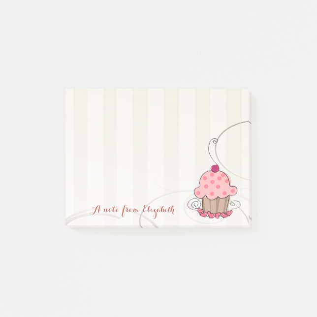 Bloco De Notas Lindo Adorável  Estiloso Menina , Cupcake (Frente)