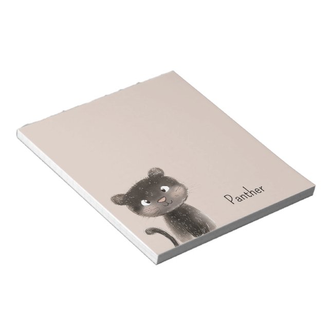 Bloco De Notas Lindo Animal Pantera Doce (Inclinado)