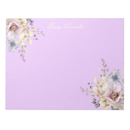 Bloco De Notas Lindo Buquê Floral de Primavera Lavanda