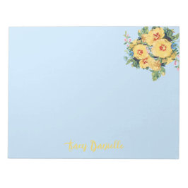 Bloco De Notas Lindo Buquê Floral Personalizado