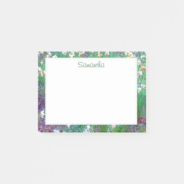 Bloco De Notas Lindo Jardim Floral (Frente)