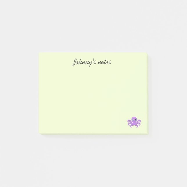 Bloco De Notas Lindo polvo roxo verde (Frente)