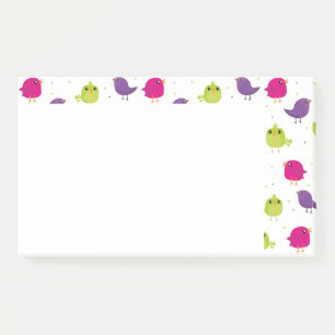 Bloco De Notas Lindos pássaros coloridos