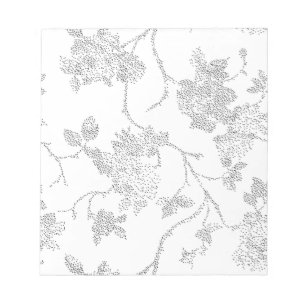 Bloco De Notas line art, Snow Drift, Vista White Magnetic Notepad