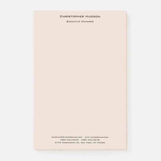 Bloco De Notas Linen Simples e Moderno Profissional (Frente)