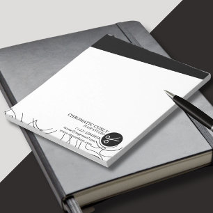 Bloco De Notas Linha Branca e Preta Simples Moderna Minimalista