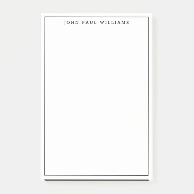 Bloco De Notas Linha de Limite Máxima Clássica Negra Negra (Frente)