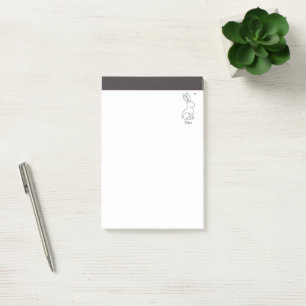 Bloco De Notas Linha de Luxo Coelho Arte para Crianças Nome Perso