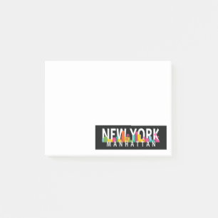 Bloco De Notas Linha do horizonte de Nova York Manhattan com palm