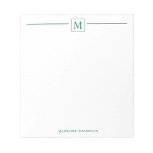 Bloco De Notas Linha Menta Magra Básica Moderna