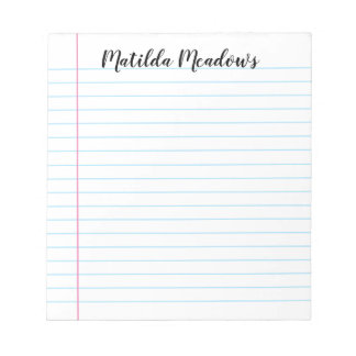 Bloco De Notas Linha Personalizada